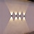 abordables Appliques d&#039;extérieur-2 pièces appliques murales solaires extérieur étanche haut et bas éclairage lumineux décoration de jardin lumières solaires escaliers clôture décoration éclairage 1/2 pièces