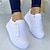 voordelige Damessneakers-Dames Sneakers Witte schoenen Platform sneakers Dagelijks Effen Plateau Ronde Teen Sportief Casual minimalisme PU Leder PU Veters Zwart Wit Bruin
