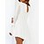 cheap Casual Dresses-Women&#039;s Casual Dress Plain Lace Dress Plain Dress V Neck Lace Mini Dress Flared Sleeve Outdoor Street Fashion Modern Regular Fit Long Sleeve White Summer Spring S M L XL
