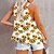 cheap Tank Tops-Women&#039;s Tank Top Black White Yellow Ruffle Flowing tunic Butterfly Sunflower Casual Holiday Sleeveless Round Neck Basic Regular Floral S