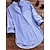 economico Top da donna Basic-Per donna Camicia Tasche A quadri Essenziale Colletto Primavera &amp; Autunno Nero Rosso Blu
