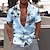 voordelige Hawaiiaanse reversoverhemden voor heren-Voor heren Overhemd Hawaiiaans overhemd Grafisch overhemd Aloha-shirt Kokosnootboom Aloha Strijkijzer Licht Roze Wit Geel Marineblauw Hemelsblauw Print Buiten Straat Korte mouw Afdrukken Button-omlaag