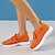 cheap Women&#039;s Sneakers-Women&#039;s Sneakers Plus Size Outdoor Daily Solid Color Summer Flat Heel Round Toe Sporty Casual Comfort Running Walking Tissage Volant Elastic Band Black Orange Beige