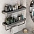 olcso Fürdőszobai polcok-zuhanykabin fürdőszobai polcok falra szerelhető pisztoly szürke tároló rendszerező állvány fürdőszoba konyha fürdőszoba hardver függesztő fürdőszoba polc hely alumínium zuhany állvány sarokpolc