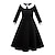 abordables Horreur Classique-Mercredi Addams Famille Addams Mercredi Robe Perruques de cosplay Sac Classique &amp; Intemporel Cosplay de Film for Fille Enfant Adolescent