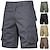 cheap Cargo Shorts-Men&#039;s Cargo Shorts Summer Shorts Casual Shorts Pocket Multi Pocket High Rise Solid Colored Wearable Outdoor Knee Length Outdoor Casual Classic Formal Black Yellow High Waist Inelastic