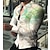 abordables chemises graphiques pour hommes-Homme Chemise Bloc de couleur Géométrie Col rabattu Noir Blanche Rouge Bleu Vert 3D effet Extérieur Plein Air manche longue Imprimer Bouton bas Vêtement Tenue Mode Design Décontractées Respirable