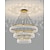זול אורות תליון-נברשת LED בעיצוב עיגול 40+60+80 ס&quot;מ נברשת לד מדורגת ניתנת לעמעום 3 אורות