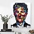 זול ציורי אנשים-ציור שמן בעבודת יד קנבס אמנות קיר קישוט מודרני דמות דיוקן איש חסר פנים לעיצוב הבית מגולגל ללא מסגרת ציור לא נמתח