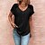 Χαμηλού Κόστους Κοντομάνικα και αμάνικα μπλουζάκια-Γυναικεία Χιτώνας Μαύρο Λευκό Κρασί Σκέτο Δαντέλα Κουρελού Κοντομάνικο Causal Καθημερινά Σέξι Λαιμόκοψη V Κανονικό Χαβάη Τ