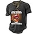halpa miesten henley t-paita-Miesten Henley-paita T-paidat Kuvitettu Piirretty Henley Vaatetus 3D-tulostus ulko- Kausaliteetti Lyhythihainen Painettu Painike alas Muoti Suunnittelija Mukava