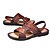 cheap Men&#039;s Shoes-Men&#039;s Sandals Outdoor Slippers Beach Slippers Sporty Sandals Casual Beach Daily PU Breathable Black Brown Summer Spring