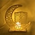 economico Luci notturne e decorative-ramadan decorazione luce notturna eid mubarak luna stella ornamenti in legno per la casa islam musulmano arredamento ramadan festival festa regalo 2023