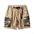 cheap Men&#039;s Shorts-Men&#039;s Cargo Shorts Shorts Drawstring Elastic Waist 6 Pocket Patchwork Camouflage Comfort Wearable Knee Length Casual Daily Holiday 100% Cotton Basic Sports Blue Green