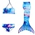 cheap Swimwear-Kids Girls‘ Swimwear Bikini 3-10 Years 3pcs Three Piece Swimsuit Mermaid Tail The Little Mermaid Swimwear Gradient Sleeveless Blue Rainbow Red Beach Active Cosplay Costumes Bathing Suits Summer