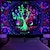 billige Blacklight -billedvev-blacklight tapestry uv reactive trippy tree of life mandala veggheng for stuen