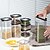 levne Kuchyňská úložiště-utěsněné plechovky zrna kuchyň pro skladování potravin průhledné plastové plechovky krabice svačiny suché zboží skladovací nádrž na čaj kuchyňské předměty