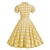 billige Historiske og vintagekostumer-sæt med retro vintage 1950&#039;er a-line kjole swing kjole flare kjole pandebånd pandebånd øreringe øreringe boheme boho smykker 3 stk kvinder maskerade fest / aften