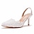 cheap Wedding Shoes-Women&#039;s Wedding Shoes Valentines Gifts Office Wedding Sandals Bridal Shoes Bridesmaid Shoes Flower Stiletto Pointed Toe Elegant Cute PU Leather Faux Leather Loafer White