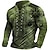 billige 3D-gensere for menn-grafisk hettegenser for menn kompassgenser blå brun grønn grå henley nautiske snøresport&amp;amp; utendørs daglig 3d-utskrift designer grunnleggende uformell vårbomull