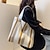 cheap Handbag &amp; Totes-Women&#039;s Tote Canvas Tote Bag Canvas Shopping Daily Large Capacity Breathable Durable Striped Balck White Brown