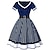 levne Historické a vintage kostýmy-puntíkované retro vintage koktejlové šaty z 50. let 20. století šaty vintage šaty šaty po kolena plus velikost dámské šaty pro dospělé letní