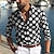 billiga herrskjorta med knäppning-Herr Skjorta Hawaii skjorta Knapp upp skjorta Sommarskjorta Svart Blå Purpur Långärmad Grafisk Prickig Nedvikt Utomhus Gata Button-Down Kläder Mode Ledigt Andningsfunktion Bekväm