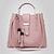 cheap Bag Sets-Women&#039;s Handbag Crossbody Bag Bag Set Bucket Bag PU Leather 3 Pieces Outdoor Office Shopping Tassel Zipper Chain Large Capacity Solid Color Black Pink Red