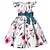 abordables Robes de fête-Enfants Fille Robe Robe de fête Fleur Manche Courte Utilisation Robe de baptême Noeud de cravate Princesse Polyester Midi robe soirée Eté Printemps 3-10 ans Rouge bordeaux Multicouleur Couleur bleue
