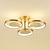 tanie Ściemnialne lampy sufitowe-oświetlenie sufitowe led możliwość przyciemniania w kształcie koła 54cm geometryczne kształty lampy sufitowe miedź 110-240v