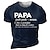cheap Men&#039;s 3D Tee-Father&#039;s Day papa shirts Mens Graphic Shirt Black 3D For | Summer Cotton Letter Vintage Fashion Designer Print Tee Papa Outdoor Casual Daily Navy Blue Like Grandpa But So Much Cooler Father&#039;S