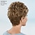 abordables perruque plus âgée-perruque pixie fraîche avec bonnet respirant et couches rasées / nuances multi-tons de blond argenté brun et rouge