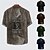 cheap Men&#039;s Shirts-Men&#039;s Shirt Letter Graphic Prints Vintage Stand Collar Black Navy Blue Brown Green Gray Outdoor Street Short Sleeve Button-Down Print Clothing Apparel Fashion Designer Casual Comfortable