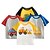 abordables T-shirts et chemises pour garçons-T-shirt Tee Enfants Garçon Bande dessinée Manche Courte Col ras du cou Coton Haut pour enfants Ecole du quotidien basique Eté Noir Jaune Rouge 2-8 ans