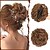 cheap Chignons-Claw Clip Messy Bun Hair Piece Wavy Curly Hair Bun Clip in Claw Chignon Ponytail Hairpieces Synthetic Tousled Updo Hair Extensions Scrunchie Hairpiece for Women Blonde &amp; Medium Brown