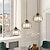 cheap Island Lights-LED Pendant Light with Transparent Glass Shade Matte Black 3-Lights Pendant Lighting Adjustable Industrial Retro Style Hanging Light Fixture for Kitchen Island Dining Room Foyer Farmhouse