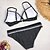 cheap Bikinis-Women&#039;s Swimwear Bikini Normal Swimsuit 2 Piece Printing Polka Dot Black Bathing Suits Sports Summer