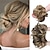 preiswerte Pferdeschwanz-Unordentliche Brötchen Haarteil Haargummis volles dickes Hochsteckfrisuren-Haarteil mit elastischem Gummiband Haarknotenverlängerung lockige gewellte synthetische Donut-Haarknoten für Frauen Mädchen