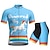 cheap Men&#039;s Clothing Sets-21Grams Men&#039;s Cycling Jersey with Shorts Short Sleeve Mountain Bike MTB Road Bike Cycling Dark Purple Blue Purple Graphic Animal Rainbow Bike Clothing Suit 3D Pad Breathable Moisture Wicking Quick