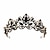 olcso Hajformázási kiegészítők-barokk koronák nőknek királynői korona gótikus tiara kristály korona nőknek hercegnő tiara lányoknak vintage tiara esküvői korona menyasszonyoknak (fekete)