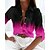 preiswerte Blusen &amp; Hemden-Damen Hemd Bluse Weiß Gelb Rosa Taste Bedruckt Farbverläufe Casual Täglich Langarm Hemdkragen Basic Standard S