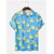 halpa miesten käännetyt havaijilaiset paidat-Miesten Paita Havaiji paita Napita paita Eläin Graafiset tulosteet Ankka Sänkyjen avaus Musta Keltainen Rubiini Laivaston sininen Sininen 3D-tulostus ulko- Katu Lyhyt hiha Painettu Painike alas