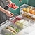 billige Kjøkkenoppbevaring-kjøleskapsskuff oppbevaring skillebrett oppbevaringsboks grønnsaker og frukt husholdnings ferskvareboks stor kapasitet gjennomsiktig oppbevaring
