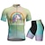 Недорогие Комплекты мужской одежды-21Grams Муж. Велокофты и велошорты С короткими рукавами Горные велосипеды Шоссейные велосипеды Темно-лиловый: Синий Лиловый Графика Животное Радужный Велоспорт Наборы одежды 3D