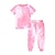 ieftine Pijamale-Copii Fete Set pijama Manșon scurt XTZ8390Y XTZ8390P XTZ8390B Bloc Culoare Crewneck Vară Primăvară Misto Casă 3-7 ani