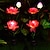 baratos Luzes e lanternas de caminho-luzes de jardim de lótus solares luzes de decoração ao ar livre luzes à prova d&#039;água led para caminho luz pátio pátio pátio gramado iluminação paisagística 1x 2x