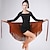 olcso Latin tánc ruházat-latin táncszoknyák leopárdmintás nyomtatás rojtos bojt női teljesítmény edzés magas poliészter