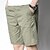 cheap Men&#039;s Shorts-Men&#039;s Cargo Shorts Shorts Pocket Elastic Waist Plain Breathable Wearable Knee Length Casual Daily Holiday 100% Cotton Basic Sports Army Green Green