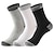 cheap Men&#039;s Socks-Men&#039;s 2 Pairs Socks Crew Socks Black White Color Color Block Daily Wear Vacation Weekend Patchwork Medium Fall &amp; Winter Warm Ups