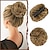 cheap Chignons-Claw Clip Messy Bun Hair Piece Wavy Curly Hair Bun Clip in Claw Chignon Ponytail Hairpieces Synthetic Tousled Updo Hair Extensions Scrunchie Hairpiece for Women Blonde &amp; Medium Brown